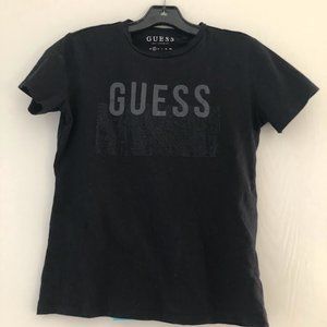 Black Guess Lisey Rhinestone Logo Tee